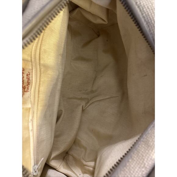 Vtg Elizabeth Turner Cross Stitch Needlepoint House Village Tapestry Purse Bag - Picture 9 of 10